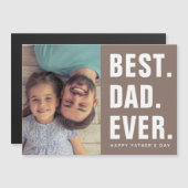 最高の.パパ。今まで。父の日の磁気フォトカード (正面/裏面)