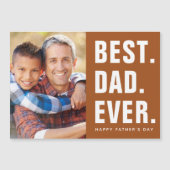 最高の.パパ。今まで。父の日の磁気フォトカード (正面)