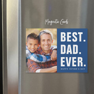 最高の.パパ。今まで。父の日の磁気フォトカード