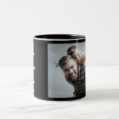 最高の.パパ。今まで。父の日フォトツートーンCoff ツートーンマグカップ (中央)