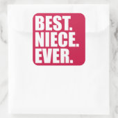 最高の.姪。今まで。(ピンク) スクエアシール (バッグ)