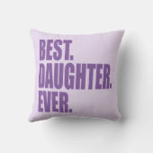 最高の.娘さん。今まで。(パープル) クッション (裏面)