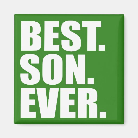 最高の.息子。今まで。(グリーン) マグネット (正面)