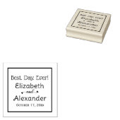 最高の.日。今までだ！新郎新婦の名前タイポグラフィ ラバースタンプ (押印)