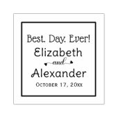 最高の.日。今までだ！新郎新婦の名前タイポグラフィ ラバースタンプ (インプリント)