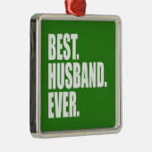 最高の.旦那。今まで。(グリーン) メタルオーナメント (右)