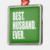 最高の.旦那。今まで。(グリーン) メタルオーナメント (左)