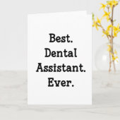 最高の.歯科助手。今まで。 カード (黄色い花)