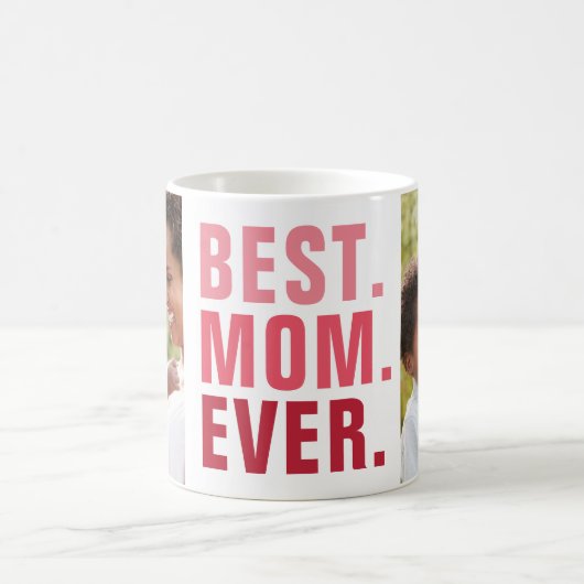 最高の.母さん。今まで。写真記念ギフト2枚 コーヒーマグカップ (中央)