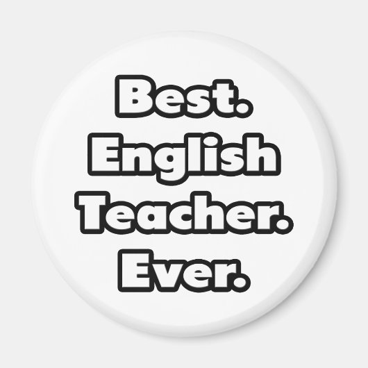 最高の.英語先生。今まで。 マグネット (正面)