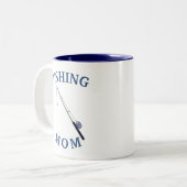 最高の"魚釣りの母"今まで！母の日 ツートーンマグカップ (正面左)