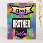 最高の#1兄弟が《写真》ぼけ味父の日を手渡す カード (黄色い花)