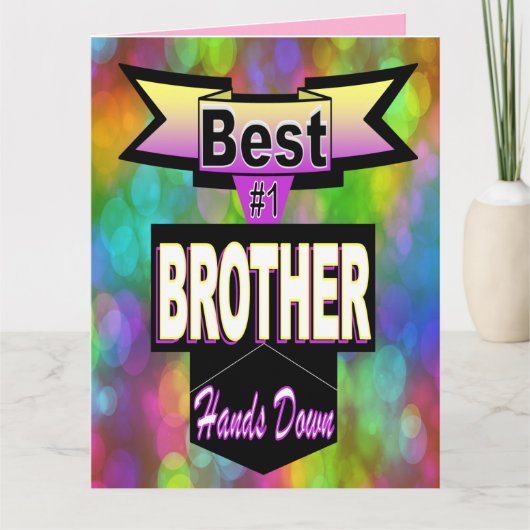 最高の#1兄弟が《写真》ぼけ味父の日を手渡す カード (正面)