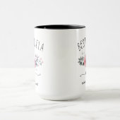 最高の Abuela Ever – (あなたの名前)ピンクのブーケマグ マグカップ (中央)