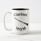 最高の「Clarinet MOM」が登場！母の日 ツートーンマグカップ (左)
