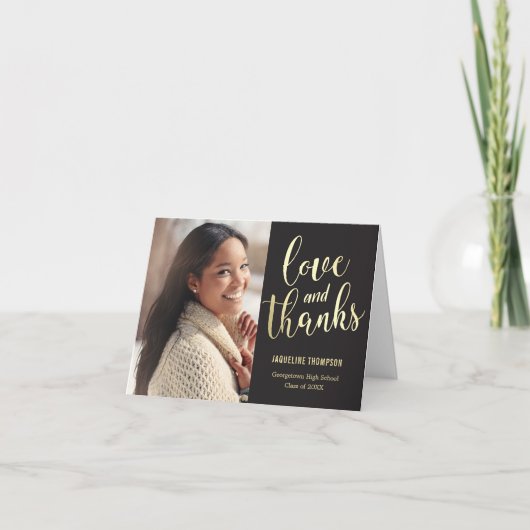 最高の FUTURE EDITABLE COLOR GRATIONありがとう サンキューカード (正面)