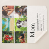 最高の Mom、Mum、Mama Definition 6 Photo Collage シェルパブランケット (正面(横))