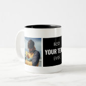 最高の「Your Text Here」のカスタムPhoto Mag ツートーンマグカップ (正面左)