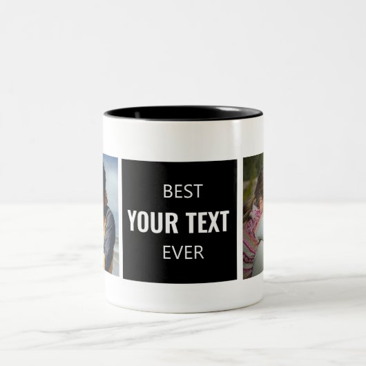 最高の「Your Text Here」のカスタムPhoto Mag ツートーンマグカップ (中央)