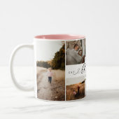最高のAbuela Everエレガント Script 8 Photo Collage ツートーンマグカップ (左)