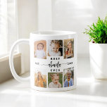 最高のAbuela Ever – 孫フォトコラージュ コーヒーマグカップ<br><div class="desc">こ祝の孫との最高の「Abuela Everパーソナライズされた」写真コラージュのコーヒーマグ。この思いやりある贈り物は、特別な瞬間を捉えた大切な写真のコラージュを美しく配置し、心のこもったメッセージで補完する。セラミック高品質製で、電子レンジと食洗機の両方が安全で利便性と耐久性に優れている。この有意義な記念の品は、Abuelaが孫と共有楽しむする特別な絆を大切にしながらお気に入りの、彼女の飲み物に最適である。</div>