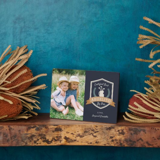 最高のAbuelito By Par |ゴルフのおじいちゃん写真 フォトプラーク (側面)