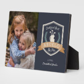 最高のAbuelo By Par |ゴルフのおじいちゃん写真 フォトプラーク (側面)