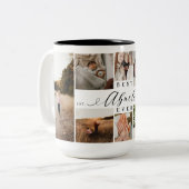 最高のAbuelo Everエレガント Script 8 Photo Collage ツートーンマグカップ (正面左)