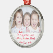 最高のAuntie Everパーソナライズされた Photo Christmas メタルオーナメント (左)