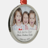 最高のAuntie Everパーソナライズされた Photo Christmas メタルオーナメント (右)