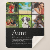 最高のAuntie Everモダン 6写真コラージュ シェルパブランケット (正面)