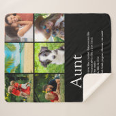 最高のAuntie Everモダン 6写真コラージュ シェルパブランケット (正面(横))