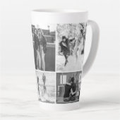 最高のAuntie Ever引用文カスタム写真コラージュピンク カフェラテマグ (右アングル)