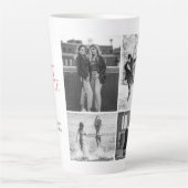 最高のAuntie Ever引用文カスタム写真コラージュピンク カフェラテマグ (正面)