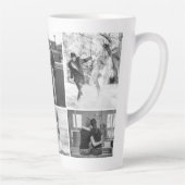 最高のAuntie Ever引用文カスタム写真コラージュピンク カフェラテマグ (右)