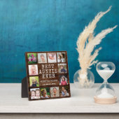 最高のAuntie Ever 12フォトコラージュ素朴ウッド フォトプラーク (インサイチュ)