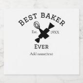 最高のbaker ever add name文字ベーキングest year調理師 ビールラベル (シングルラベル)