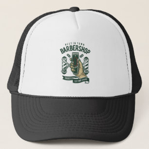 最高のBarbershopヴィンテージロゴ キャップ