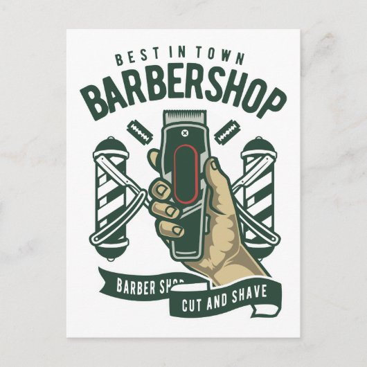 最高のBarbershopヴィンテージ ポストカード (正面)