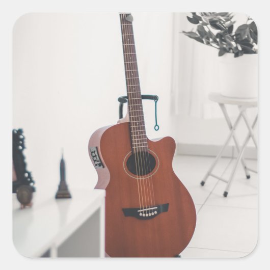 最高のBassist Gift スクエアシール (正面)