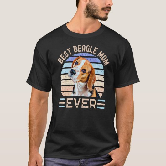 最高のBeagle Mom Ever Dog Mother's Day Tシャツ (正面)