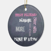 最高のBFFsチャクパーソナライズされたボード セラミックオーナメント (左)