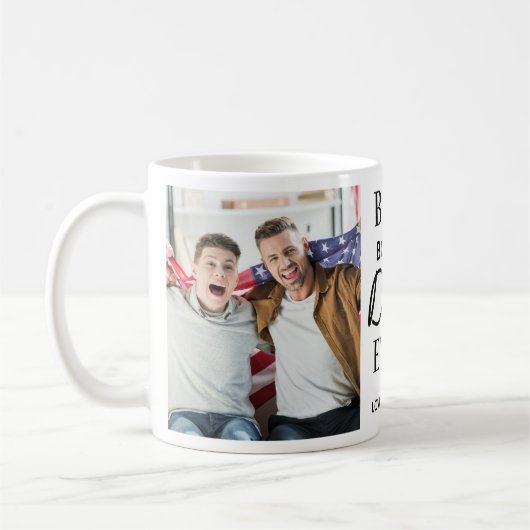 最高のBONUSパパカスタムEver 2 Photo Father's Day コーヒーマグカップ (左)