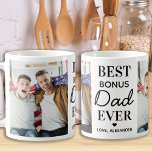 最高のBONUSパパカスタムEver 2 Photo Father's Day コーヒーマグカップ<br><div class="desc">あなたのボーナスパパまたはステップパパこの父の日フォトコーヒーマグパーソナライズされたで驚かせる。「最高の賞与のパパは今まで。」 このボーナスパパのマグお気に入りのを写真、メッセージ、名前でパーソナライズ…パパのお父さんの最高の日の贈り物とパパの贈り物のための私たちのコレクションパーソナライズされたを参照する。COPYRIGHT © 2020 Judy Burrows,  Black Dog Art - All Rights Reserved.BONUS 最高のパパEverカスタム 2 Photo Father's Day Coffee Mug</div>