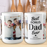 最高のBONUSパパEverカスタム 2フォトステップパパ コーヒーマグカップ<br><div class="desc">あなたのボーナスパパまたはステップパパこの父の日フォトコーヒーマグパーソナライズされたで驚かせる。「最高の賞与のパパは今まで。」 このボーナスパパのマグお気に入りのを写真、メッセージ、名前でパーソナライズ…パパのお父さんの最高の日の贈り物とパパの贈り物のための私たちのコレクションパーソナライズされたを参照する。COPYRIGHT © 2020 Judy Burrows,  Black Dog Art - All Rights Reserved.ボー最高のナスパパエバカスタムー2フォトステップパパコーヒーマグ</div>