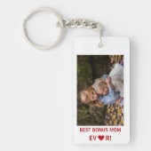 最高のBonus Mom Ever Mother's Day Photo Keepsake キーホルダー (正面)