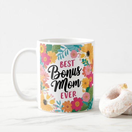 最高のBonus Mom Ever Mug -フローラ母の日ギフト コーヒーマグカップ (ドーナツ)