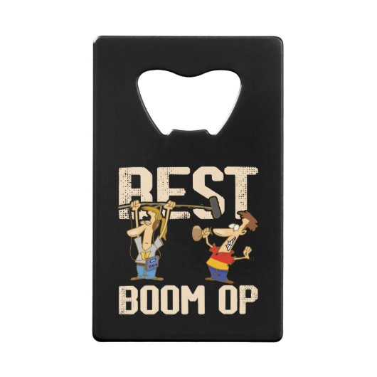 最高のBoom Op - Film Crew Gift クレジットカード栓抜き (正面)