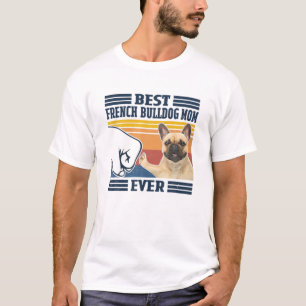 最高のBulldog Mom Ever  Data Mother Day Tシャツ