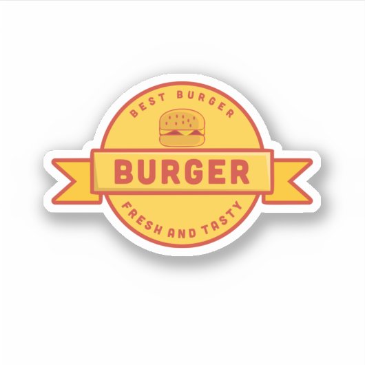最高のBurger、ヴィンテージファストフードのロゴ シール (正面)